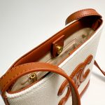 Cuir small bucket textile and calfskin crossbody
