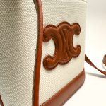 Cuir small bucket textile and calfskin crossbody