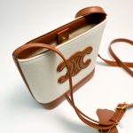 Cuir small bucket textile and calfskin crossbody