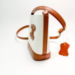 Cuir small bucket textile and calfskin crossbody